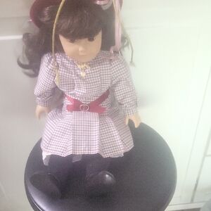 Charming Plaid Doll with Red Belt